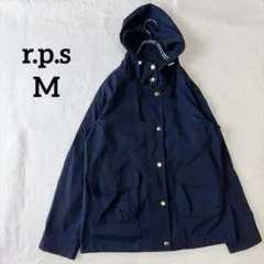 【アールピーエス】M マウンテンパーカー フード付き ネイビー 綺麗め 美品