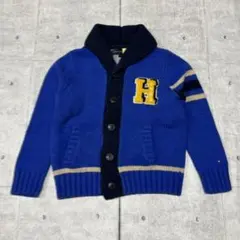 美品 TOMMY HILFIGER キッズ ショールカラー ニット カーディガン