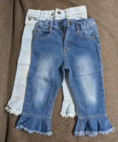 petit main 7分丈 デニム 110cm 2セット
