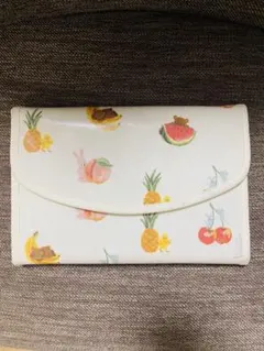 ジェラートピケ　母子手帳ケース フルーツアニマル　Mサイズ