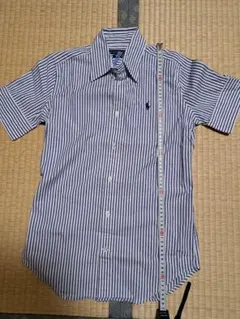 (値下げ中)【美品！クリーニング済札つき】POLO ストライプ 半袖シャツ Mのサムネイル