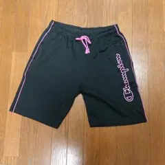 Champion ショートパンツ ブラック ピンクライン　Mサイズ