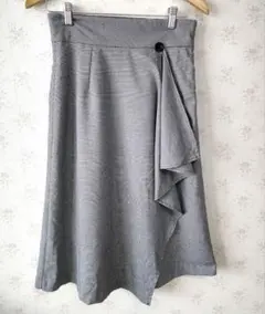 ☆アルファキュービック 千鳥格子柄 アシンメトリー フレアスカート М☆