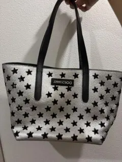 JIMMY CHOO トートバッグ スター スタッズ シルバー