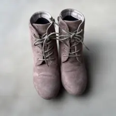 スエード ブーティ　ベージュブラウン