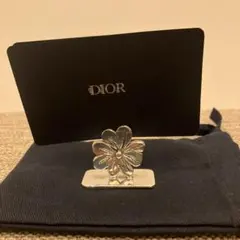 Dior 四葉のクローバーモチーフ カードスタンド　スターリングシルバー