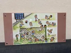 夢耕作 イラスト サッカー アートパネル50x25cm