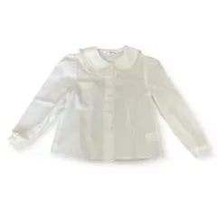 【A3855】子供服/女の子/長袖/ブラウス/ホワイト/レース/110㎝