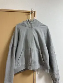 GLOWNY グレー ジップアップ パーカー