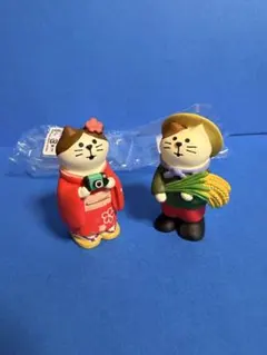 デコレコンコンブル　米農家猫　晴れ着カメラ猫