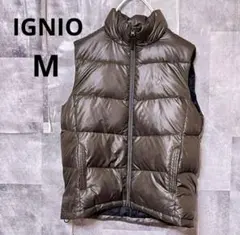 イグニオ　ダウンベスト Mサイズ ダークブラウン　フード付き　厚手
