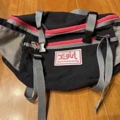 x-girl ボディバッグ 黒/グレー/ピンク