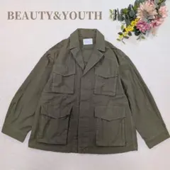 【ビューティアンドユース】グリーン カーキ ジャケット シャツ フリーサイズのサムネイル
