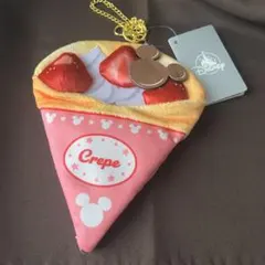 ミッキー キーホルダー クレープ Pocket ポケット付きキーチェーン