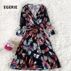 EGERIE エジェリ フランス製 フラワー柄 カシュクール ワンピース
