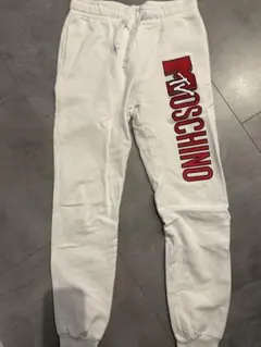 H&MOSCHINO ホワイト ジョガーパンツ XS
