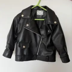 キッズ ブラックライダースジャケット 100cm