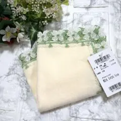 新品　タグ付　近沢レース　花水木　ハナミズキ　チカザワレース　タオルハンカチ