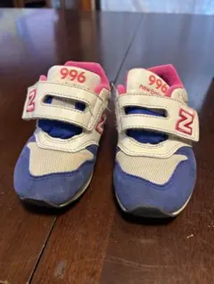 New Balance 996 キッズシューズ 青/ピンク