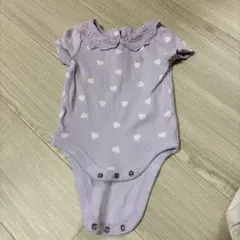 GAPベビー ロンパース 0~3ヶ月 ハートロンパース 紫