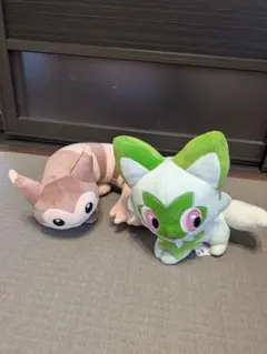 ポケットモンスター もふぐっと しっぽみてみて ぬいぐるみ オオタチ　ニャオハ