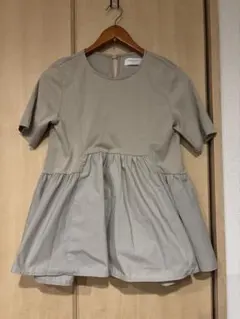 【OPAQUE.CLIP】トップス 半袖ベージュ系 Sサイズ オフィスカジュアル