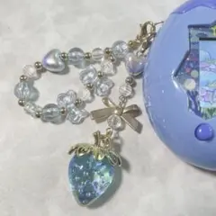 12 たまごっちパラダイス　たまパラ　たまごっちストラップ　いちご　水色