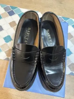 【美品】HARUTA/23.5cm/EE/ブラック ローファー