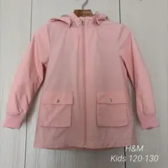 H&M 裏フリース・マウンテンパーカー ジャケット120 130 ピンク