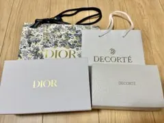 DIOR DECORTE ギフト箱 リボン 緩衝材 空箱 ラッピング 紙袋
