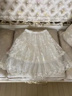 ❤️お値下げ❤️アイボリー レースフレアスカート❤️新品未使用❤️匿名配送❤️