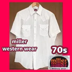 【miller western wear】70年代頃 半袖 ウエスタンシャツのサムネイル