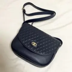 極美品！CELINE セリーヌ ショルダーバッグ ネイビー レザー トリオンフ