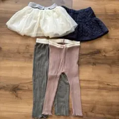 ベビー服4点まとめ売り　プティマイン　ギャップ　スカート　レギンス