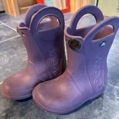 【18.5〜19cm】crocs クロックス 男女兼用 紫 長靴