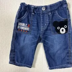 ミキハウスダブルビーダブルBデニムハーフパンツ100
