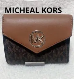 極美品 マイケルコース MICHEAL KORS お財布 三つ折り 総柄