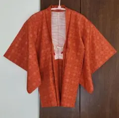 【美品】羽織　正絹　裄65cm　着物 和装 コート 道行 道中着 紬