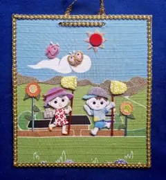 押し絵 、タペストリー 、フレ－ム「楽しい花火」 - メルカリ