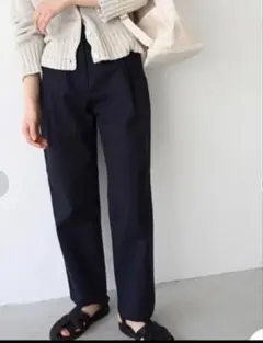 CANAL JEAN El mar キャンバスストレートパンツ ネイビー M - メルカリ