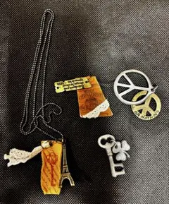 【アンティーク風】ハンドメイド用パーツ・ネックレス 4点セット