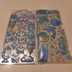 クリアジェムステッカー ブルー　ウォーターシール　うるしずく うたかたのロンド