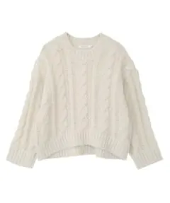 アメリカンホリック 透かしケーブルニットプルオーバー