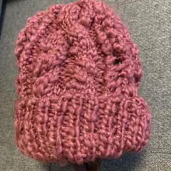 手編み　帽子
