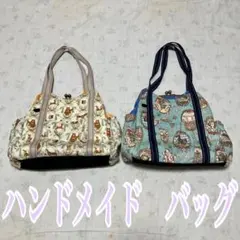 【送料込み】ハンドメイド　猫形　鞄　がま口　手提げ　2点