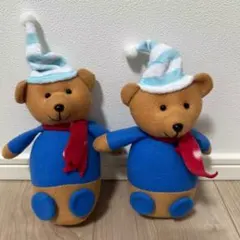 フェルト製クマのぬいぐるみ2体セット