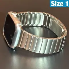 Apple Watch リンクブレスレット シルバー ステンレスベルト S1