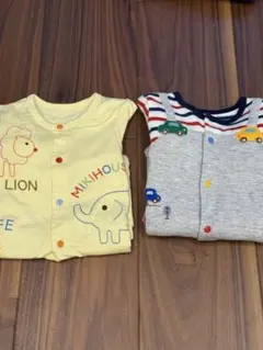 【美品】MIKIHOUSE ロンパース　2点セット
