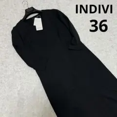 新品　インディヴィ　ワンピース　セレモニー　卒業式　入学式　洗える　ブラック