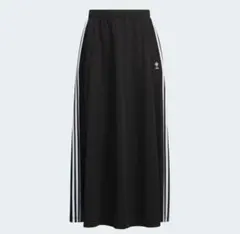 adidas originalsブラック ロングスカート ストライプ